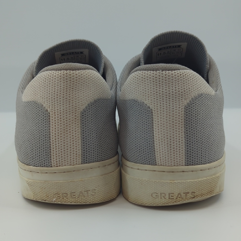 GREATS The Royale Knit Sneakers Grey/White Men's Sz 11.5 - Picture 4 of 9